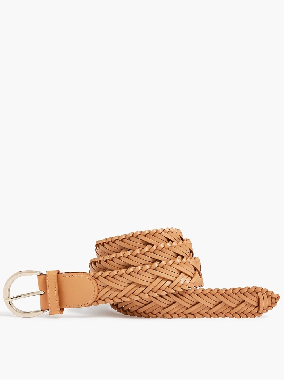 J. Crew Braided Leather Belt in Cognac Size L/XL - Picture 1 of 4